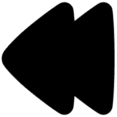 Double Tailless Triangle Arrow Left Icon from Plump Solid Set