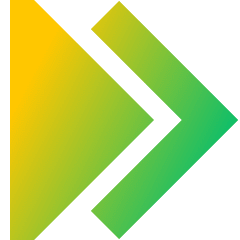 Double Tailless Triangle Arrow Right Icon from Sharp Gradient Set