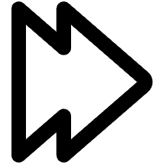 Double Tailless Triangle Arrow Right Icon from Core Remix Set