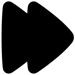 Double Tailless Triangle Arrow Right Icon from Plump Solid Set