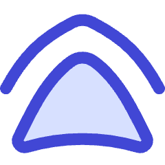 Double Tailless Triangle Arrow Up Icon from Flex Duo Set