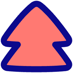Double Tailless Triangle Arrow Up Icon from Plump Pop Set