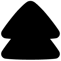 Double Tailless Triangle Arrow Up Icon from Plump Solid Set