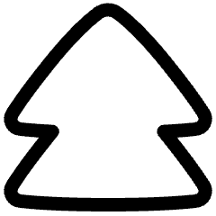 Double Tailless Triangle Arrow Up Icon from Plump Line Set