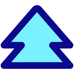 Double Tailless Triangle Arrow Up Icon from Core Pop Set