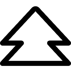 Double Tailless Triangle Arrow Up Icon from Core Line Set