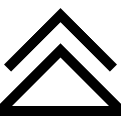 Double Tailless Triangle Arrow Up Icon from Sharp Line Set