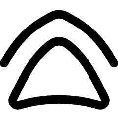 Double Tailless Triangle Arrow Up Icon from Flex Line Set