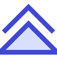 Double Tailless Triangle Arrow Up Icon from Sharp Duo Set