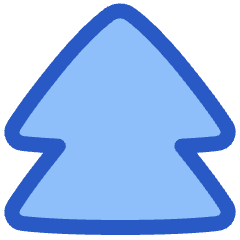Double Tailless Triangle Arrow Up Icon from Plump Duo Set