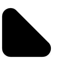 Tailless Triangle Arrow Bottom Left Icon from Core Solid Set