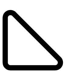 Tailless Triangle Arrow Bottom Left Icon from Core Line Set