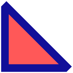 Tailless Triangle Arrow Bottom Left Icon from Sharp Pop Set