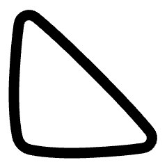 Tailless Triangle Arrow Bottom Left Icon from Plump Line Set