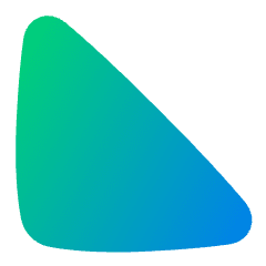Tailless Triangle Arrow Bottom Left Icon from Plump Gradient Set