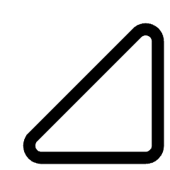 Tailless Triangle Arrow Bottom Right Icon from Core Line Set