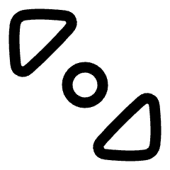 Tailless Triangle Arrow Diagonal Scroll 1 Icon from Plump Line Set