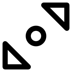 Tailless Triangle Arrow Diagonal Scroll 1 Icon from Core Line Set