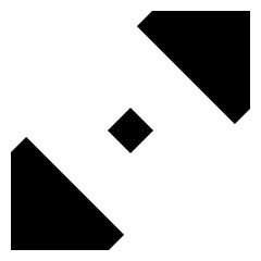 Tailless Triangle Arrow Diagonal Scroll 1 Icon from Sharp Solid Set