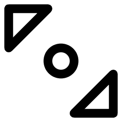 Tailless Triangle Arrow Diagonal Scroll 2 Icon from Core Line Set