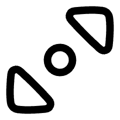 Tailless Triangle Arrow Diagonal Scroll 2 Icon from Plump Line Set