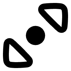 Tailless Triangle Arrow Diagonal Scroll 2 Icon from Plump Remix Set
