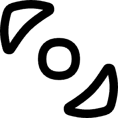 Tailless Triangle Arrow Diagonal Scroll 2 Icon from Flex Line Set