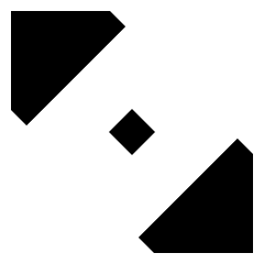 Tailless Triangle Arrow Diagonal Scroll 2 Icon from Sharp Solid Set