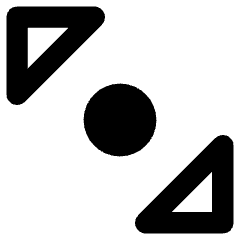 Tailless Triangle Arrow Diagonal Scroll 2 Icon from Core Remix Set