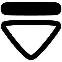 Tailless Triangle Arrow Down 2 Icon from Plump Remix Set