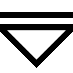 Tailless Triangle Arrow Down 2 Icon from Sharp Line Set