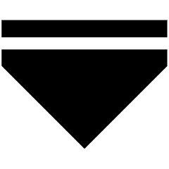Tailless Triangle Arrow Down 2 Icon from Sharp Remix Set