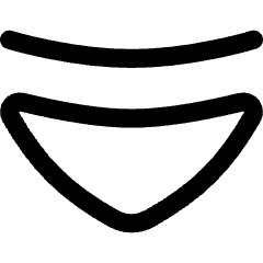 Tailless Triangle Arrow Down 2 Icon from Flex Line Set