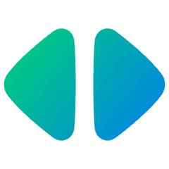 Tailless Triangle Arrow Expand Horizontal Icon from Plump Gradient Set