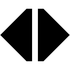 Tailless Triangle Arrow Expand Horizontal Icon from Sharp Solid Set