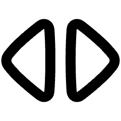 Tailless Triangle Arrow Expand Horizontal Icon from Plump Remix Set