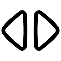 Tailless Triangle Arrow Expand Horizontal Icon from Plump Line Set