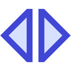 Tailless Triangle Arrow Expand Horizontal Icon from Sharp Duo Set
