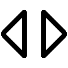 Tailless Triangle Arrow Expand Horizontal Icon from Core Line Set