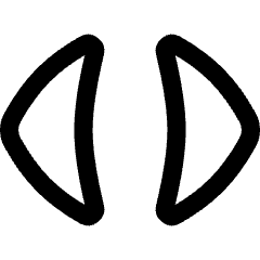 Tailless Triangle Arrow Expand Horizontal Icon from Flex Line Set