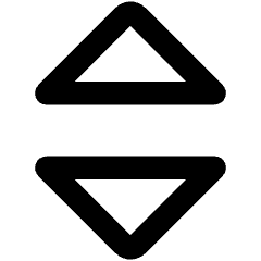 Tailless Triangle Arrow Expand Vertical Icon from Core Remix Set