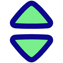 Tailless Triangle Arrow Expand Vertical Icon from Plump Pop Set