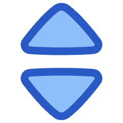 Tailless Triangle Arrow Expand Vertical Icon from Plump Duo Set