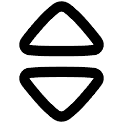 Tailless Triangle Arrow Expand Vertical Icon from Plump Remix Set
