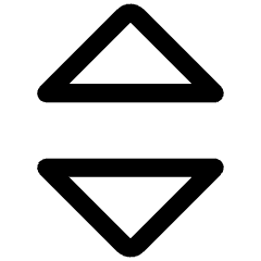 Tailless Triangle Arrow Expand Vertical Icon from Core Line Set