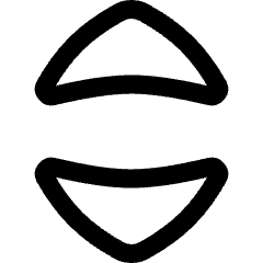 Tailless Triangle Arrow Expand Vertical Icon from Flex Line Set
