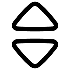Tailless Triangle Arrow Expand Vertical Icon from Plump Line Set