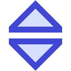 Tailless Triangle Arrow Expand Vertical Icon from Sharp Duo Set