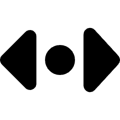 Tailless Triangle Arrow Horizontal Scroll Icon from Core Solid Set