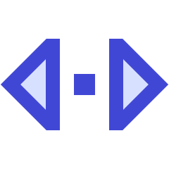 Tailless Triangle Arrow Horizontal Scroll Icon from Sharp Duo Set